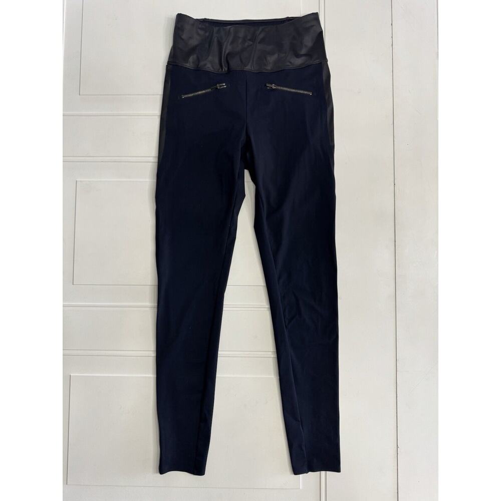 ADAY Throw It Higher Leggings High Rise Pants Navy Blue Black S Small Athleisure